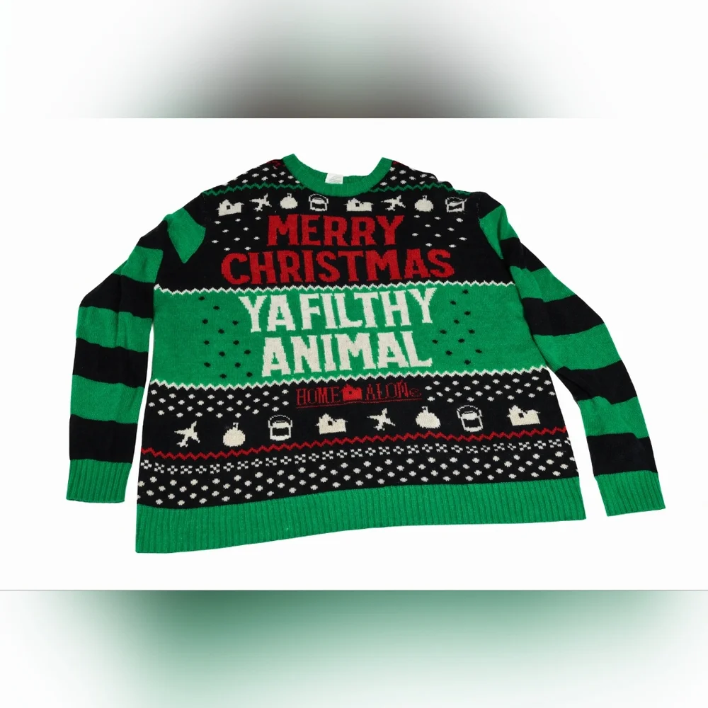 Home Alone “Merry Christmas Ya‎ Filthy Animal” Ugly Sweater Men’s 2XL